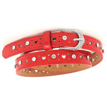 Load image into Gallery viewer, Western Cowgirl Rhinestone Studded Leather Belt
