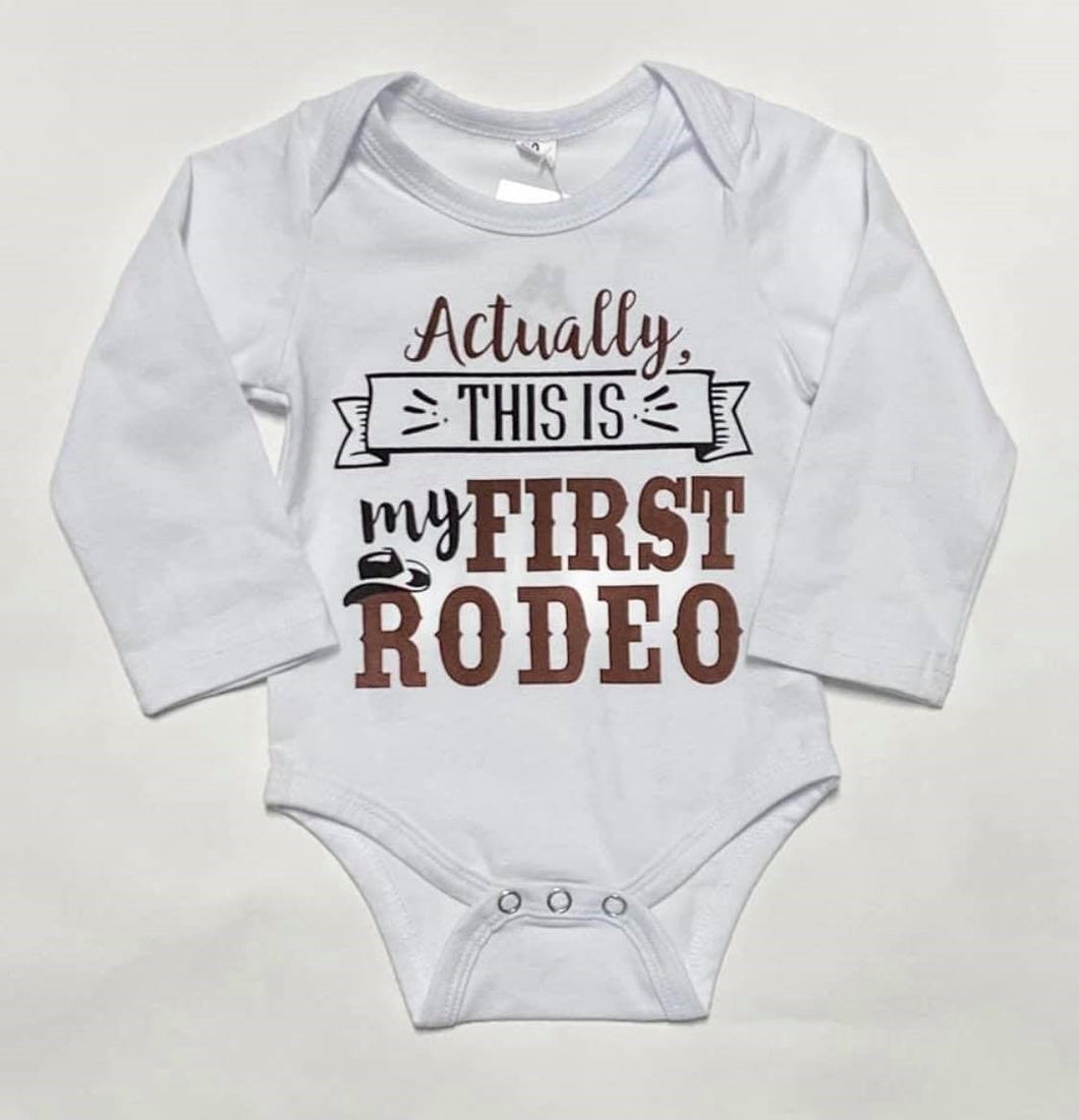 First Rodeo Long Sleeve Onesie