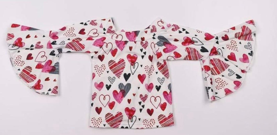 All Hearts Bell Sleeve Top