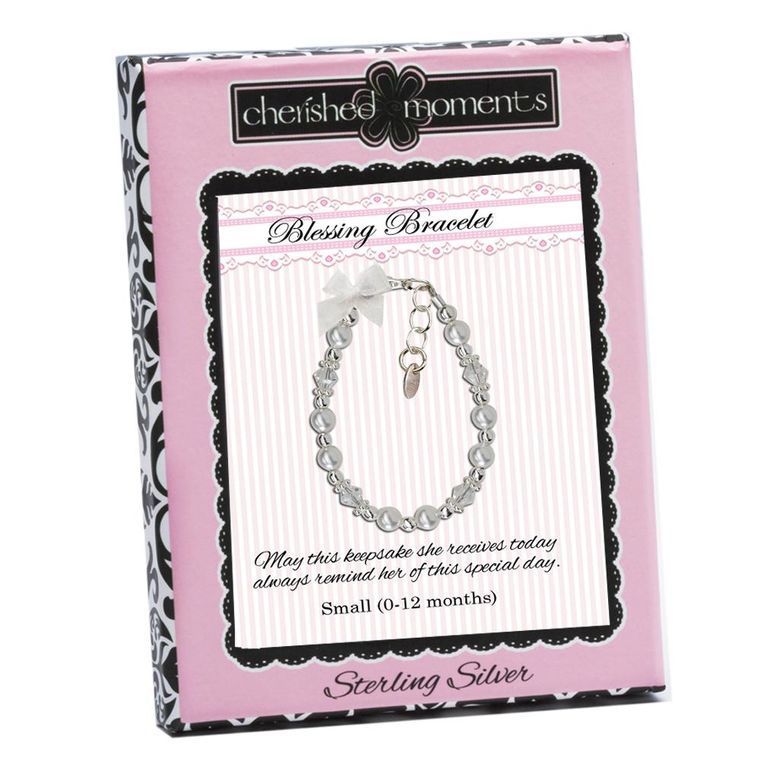 Sterling Silver Pearl Blessing Bracelet-BLB-01C