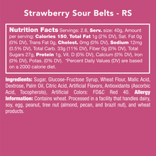 Load image into Gallery viewer, Candy Club Strawberry Sour Belts-Large
