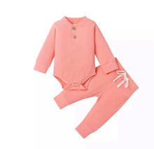 Load image into Gallery viewer, Long Sleeve Ribbed Onesie Pant Set-Infant Girls 0/3m
