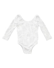 Load image into Gallery viewer, Lana Long Sleeve Lace Leotard-White
