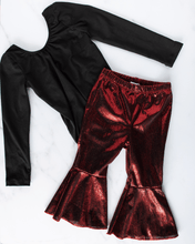 Load image into Gallery viewer, Lina Pleated Bell Bottoms Time To Shine Wine
