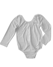 Load image into Gallery viewer, Livee Long Sleeve Leotard-White
