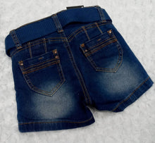 Load image into Gallery viewer, Navy Blue Denim Shorts w/Belt
