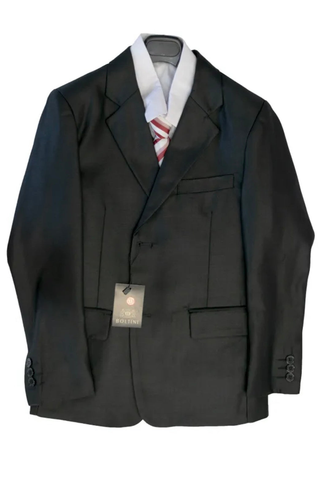 Boltini Semi Shiny Black 5pc Suit