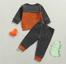 Load image into Gallery viewer, Boy&#39;s Autumn Gray &amp; Orange Pant Set
