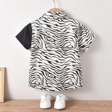 Load image into Gallery viewer, Boy&#39;s Zebra Print Short Sleeve Shirt
