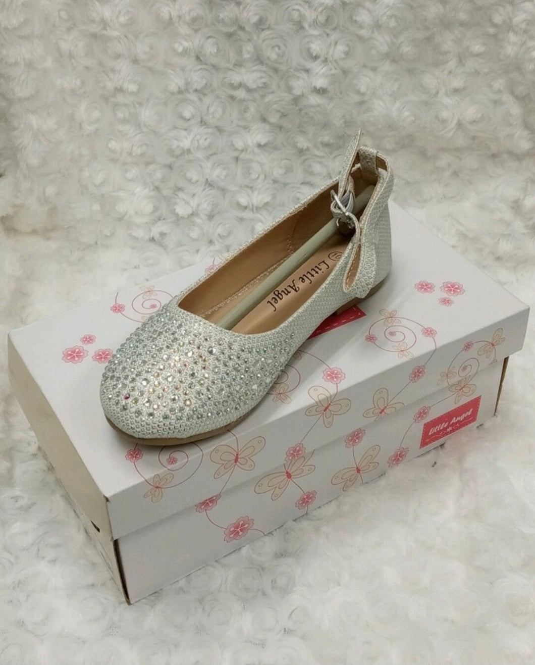 BRITT 936 E Off White Rhinestone Shoe