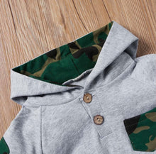 Load image into Gallery viewer, Boy&#39;s Camo Hoodie Short Set
