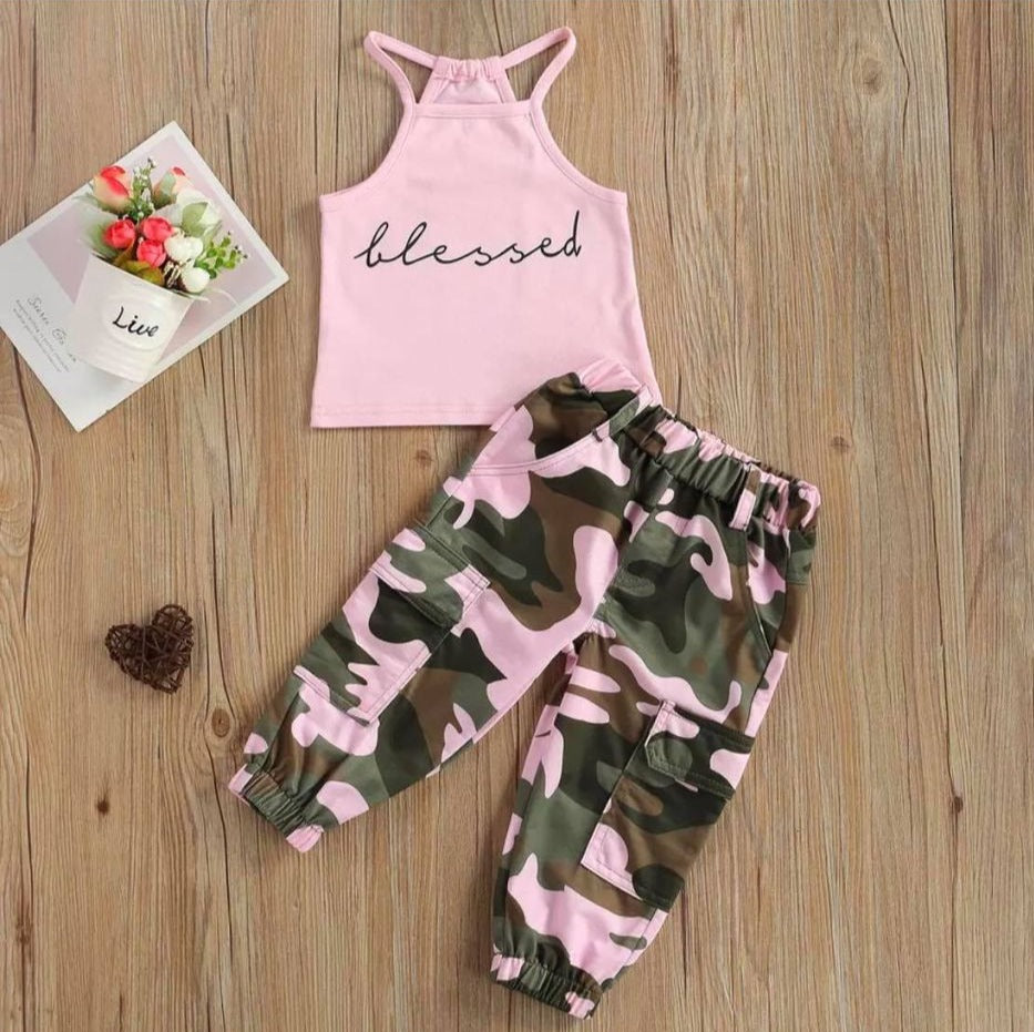 Blessed Pink Camo Jogging Set