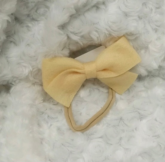 Felt Bow Nylon Headbands