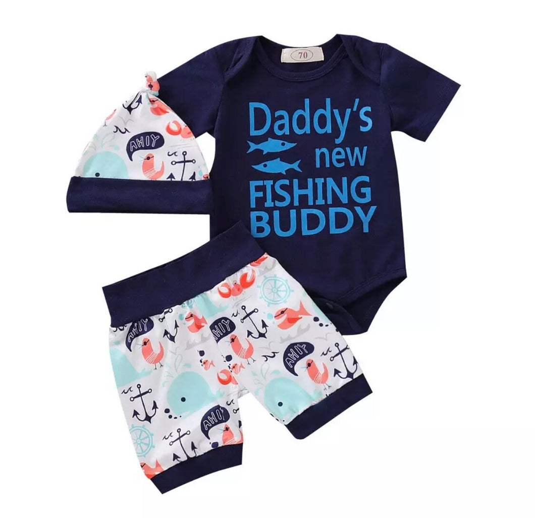Daddy Fishing Buddy 3pc Bummie Set