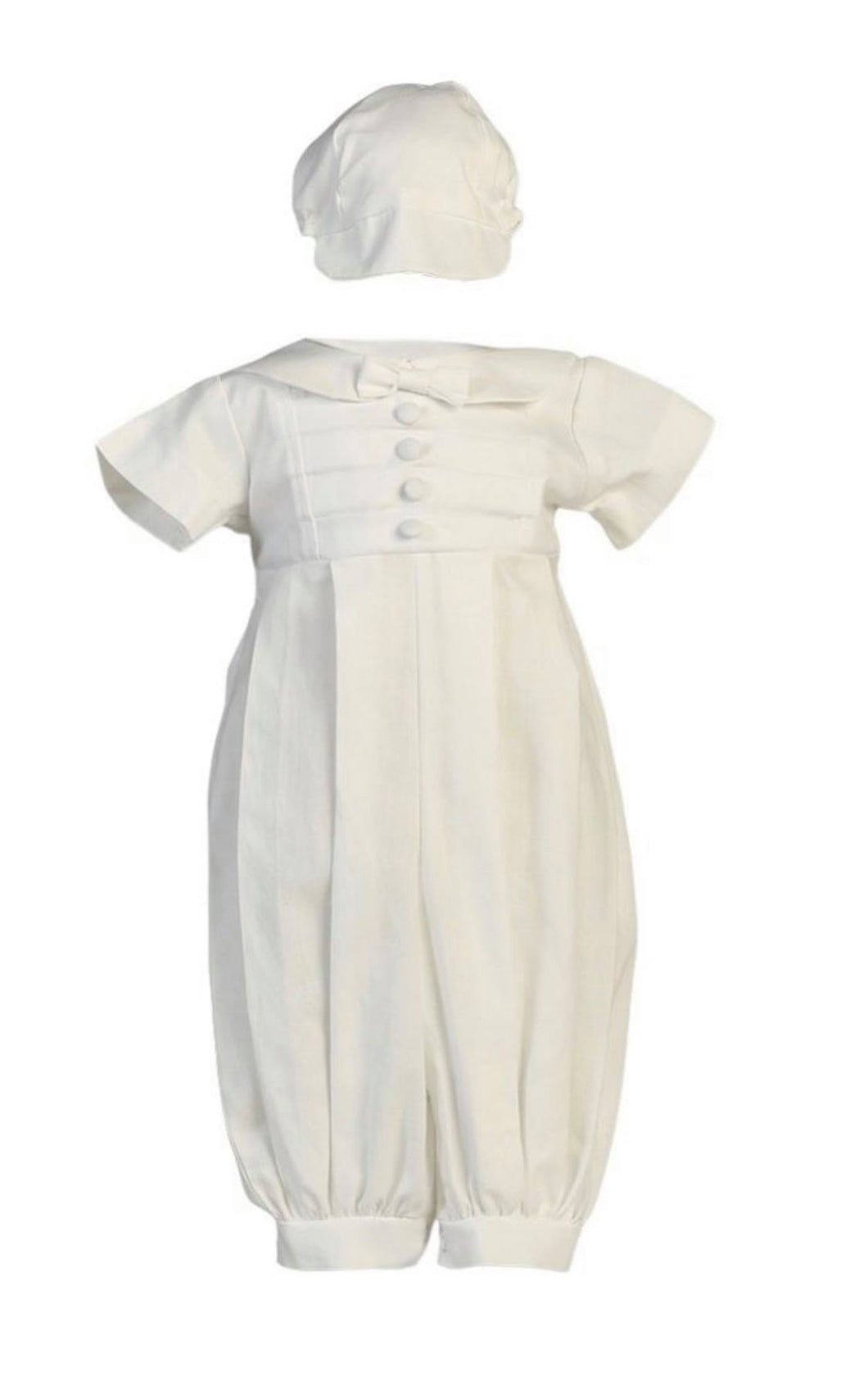 Swea Pea & Lilli Gabriel Baptism Romper w/Hat