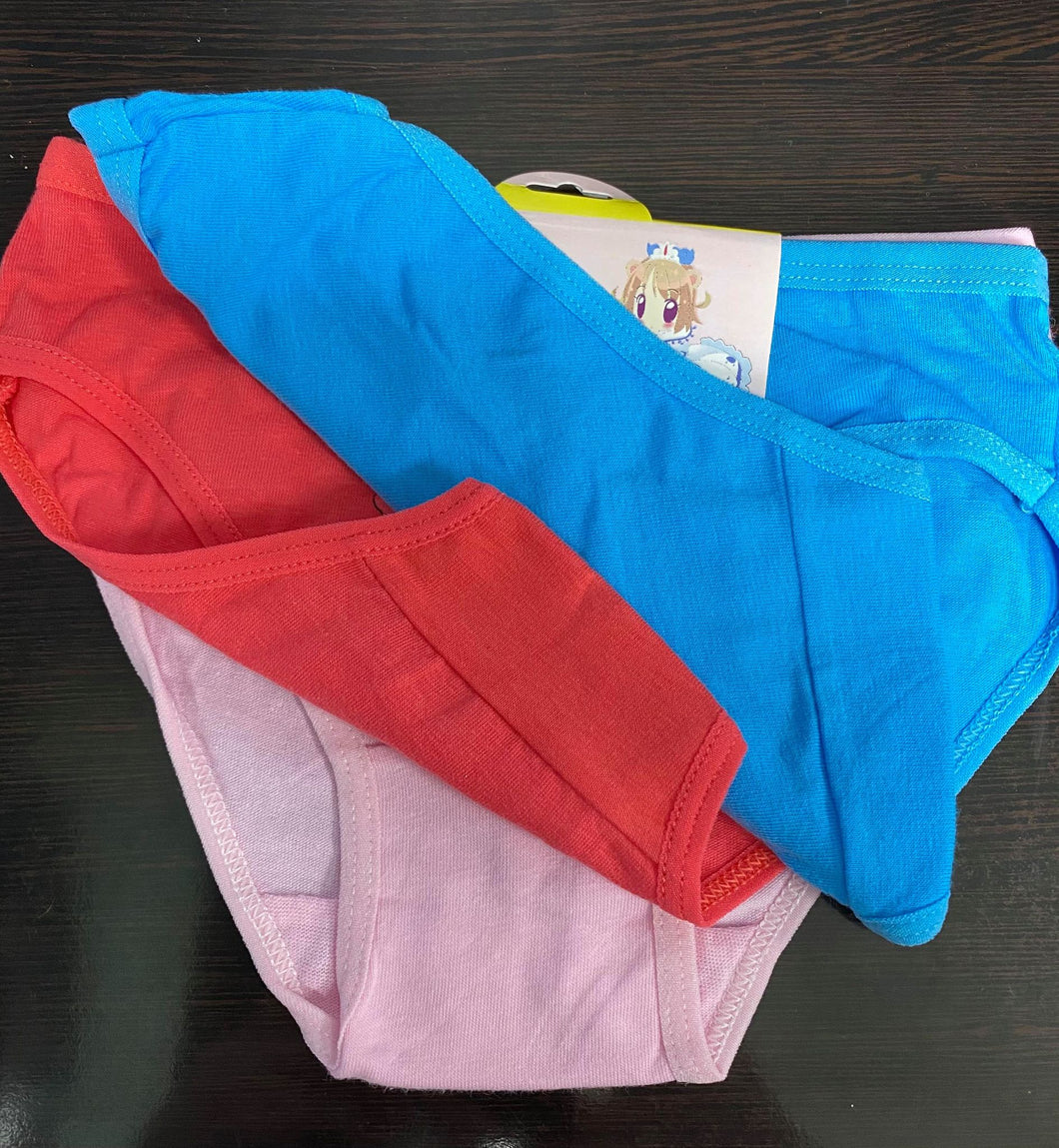 Girl's Cotton Underwear 3 pack -Small
