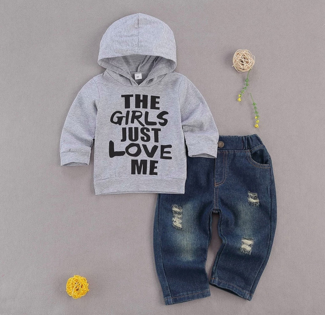 Girls Love Me Pants Set