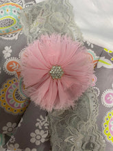 Load image into Gallery viewer, Oh Yay Paisley Layette Gown w/Ruffle and Headband
