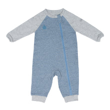 Load image into Gallery viewer, Juddlies Raglan Organic Playsuit-Denim Blue
