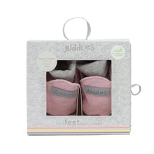 Load image into Gallery viewer, Juddlies Raglan Organic Slippers-Dogwood Pink 0/3m
