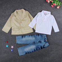 Load image into Gallery viewer, Khaki 3pc Boy&#39;s Casual Suit
