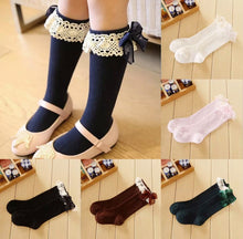 Load image into Gallery viewer, Cotton Lace Knee Socks

