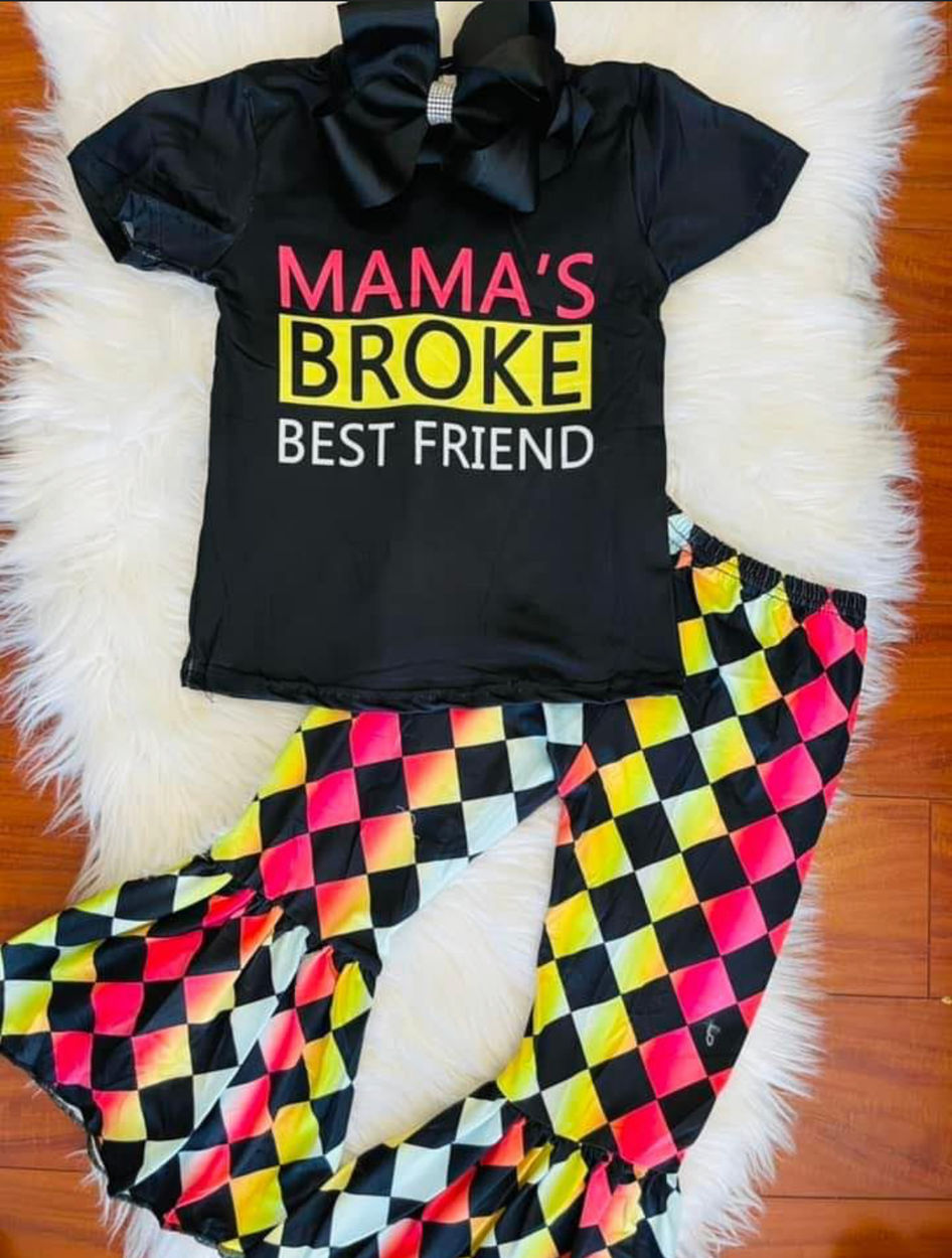 Mama's Broke Best Friend Bell Pant Set