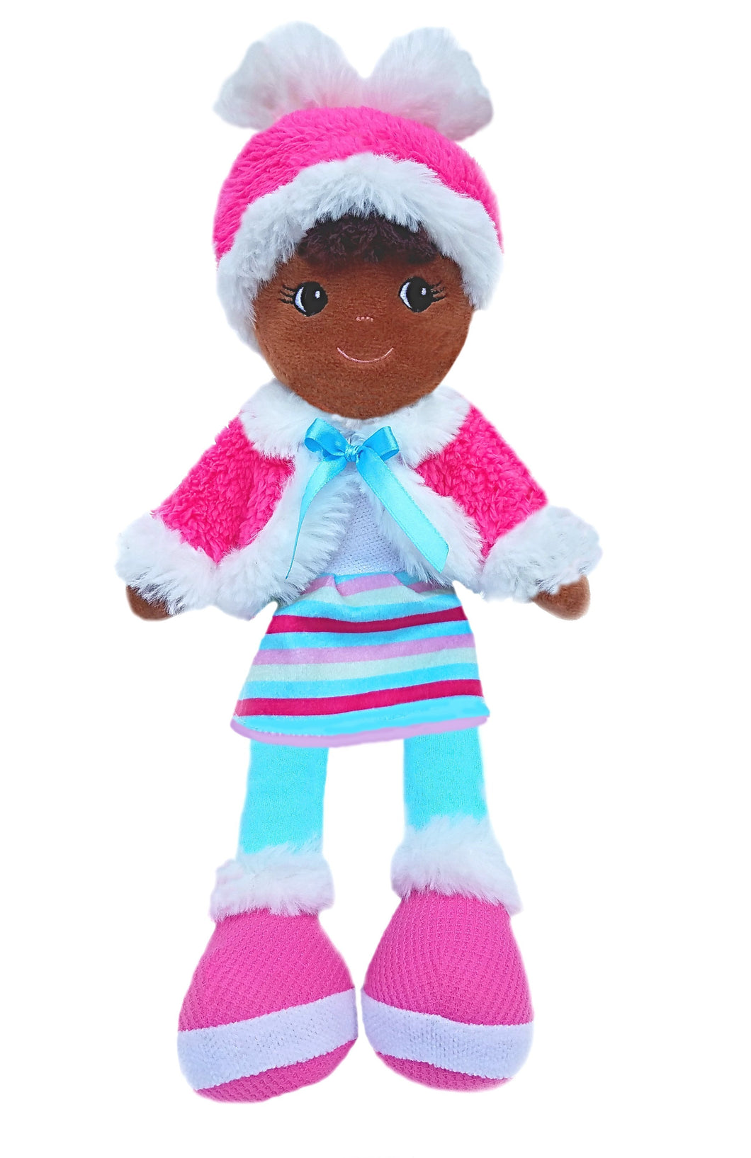 Elana Winter Blues Baby Rag Doll-Dark Skin