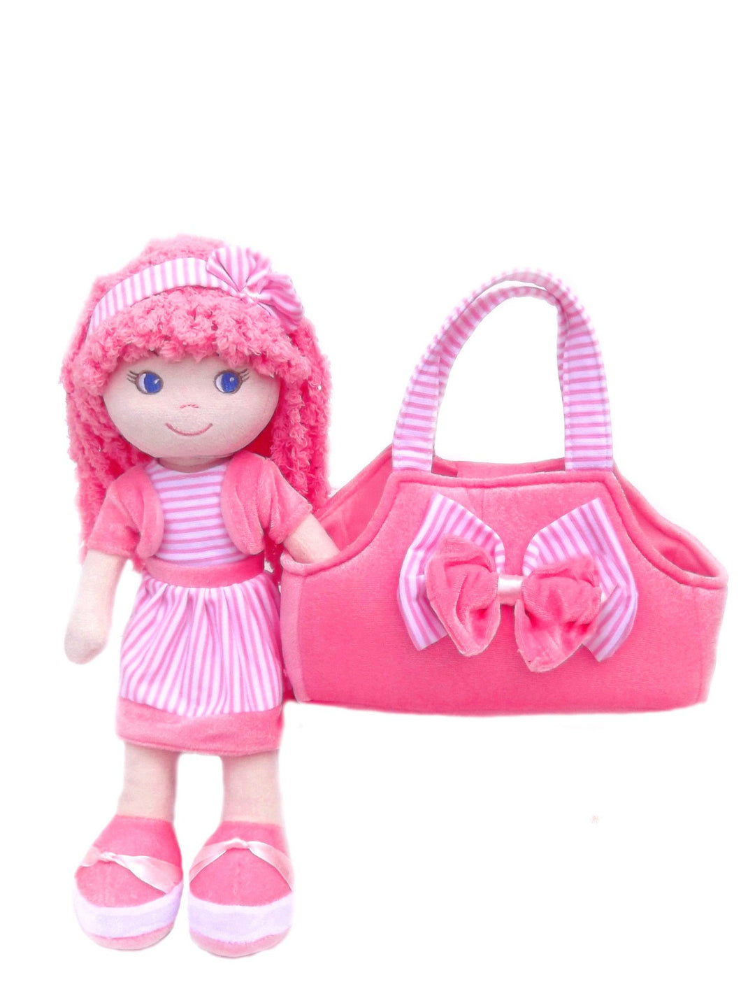 Leila Pink Dress Up Rag Doll & Purse