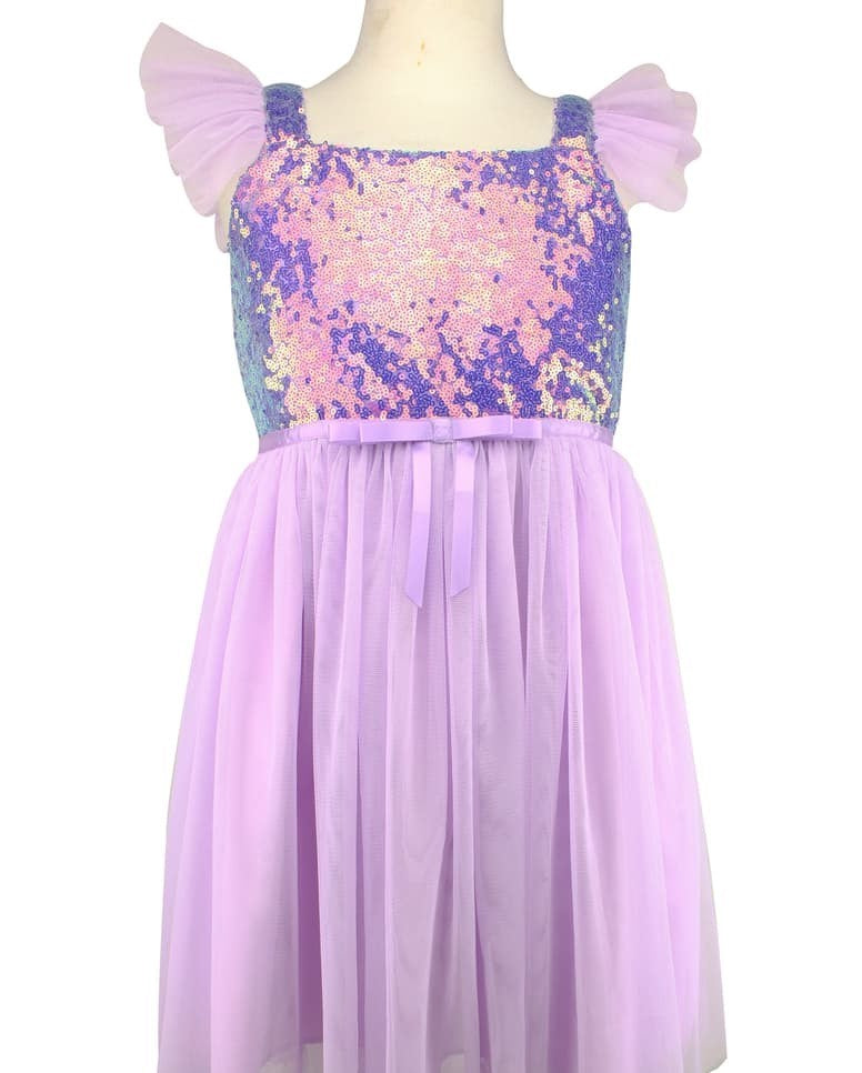 Popatu Lavender Sequin Bodice Dress