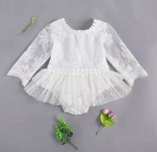 Load image into Gallery viewer, White Lace Princess Dress Romper
