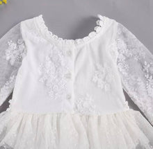 Load image into Gallery viewer, White Lace Princess Dress Romper
