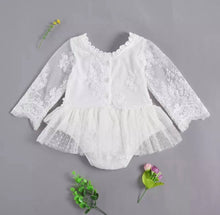 Load image into Gallery viewer, White Lace Princess Dress Romper
