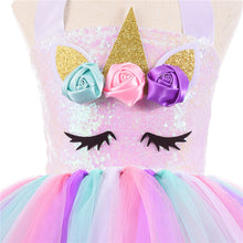 Load image into Gallery viewer, Unicorn Light Up Tutu Dress-Sequin Top
