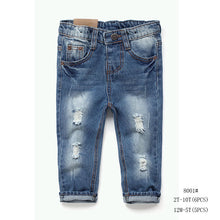 Load image into Gallery viewer, Boy&#39;s Ripped Denim Jeans
