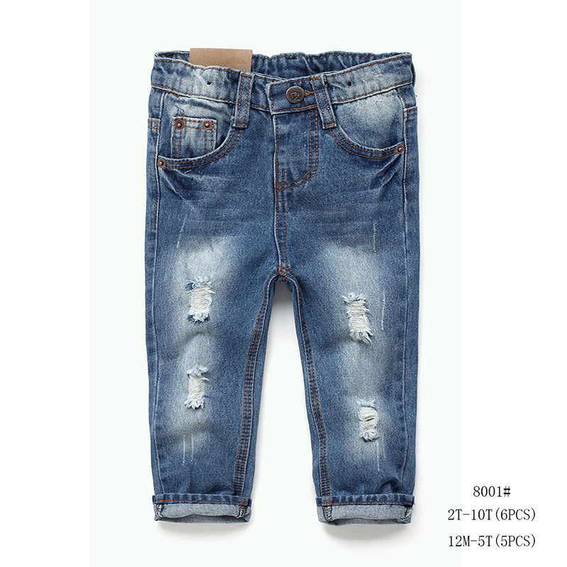 Boy's Ripped Denim Jeans