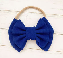 Load image into Gallery viewer, Nylon Waffle Bow Headband
