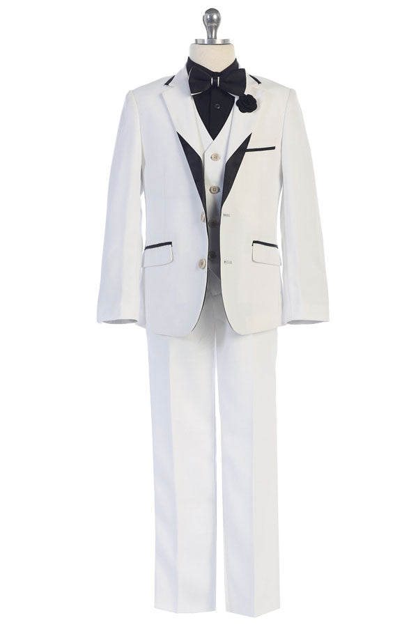 White & Black Designer Suit-Boy's Y604-1W